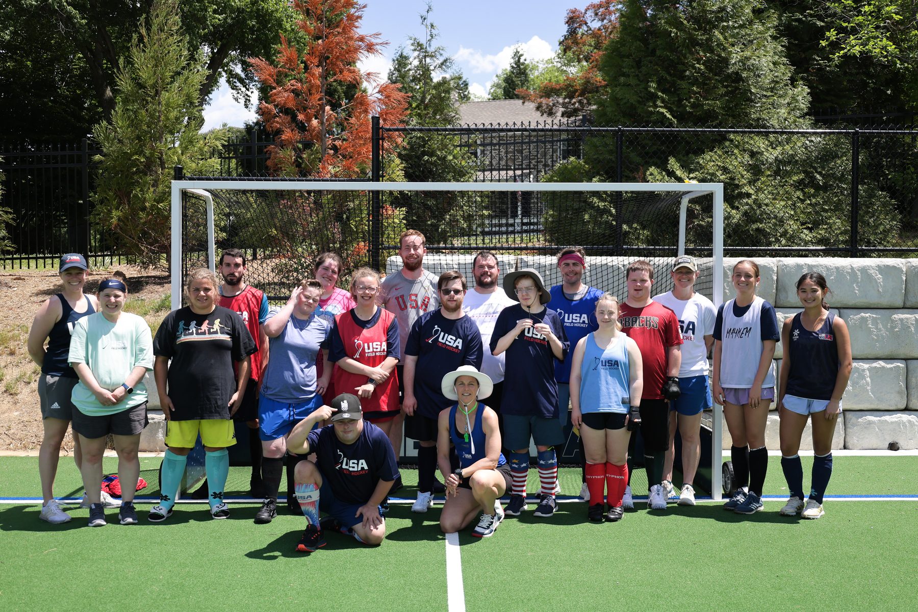 Team USA Hockey ii athletes and coaches at the Agnes Irwin training camp